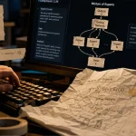 DeepSeek chinois ia : interface IA sombre et schéma mixture of experts