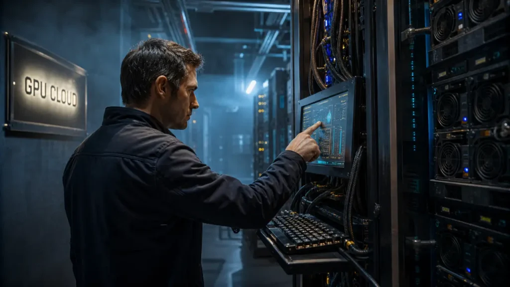 GPU cloud computing : baie serveurs IA et rendu 3D
