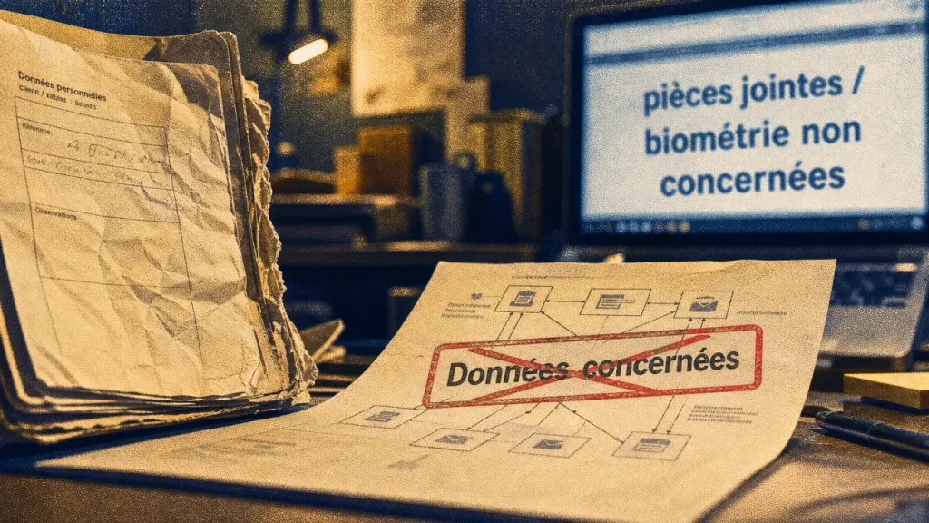 Sécurité données ANTS : biométrie hors incident, pièces jointes non concernées