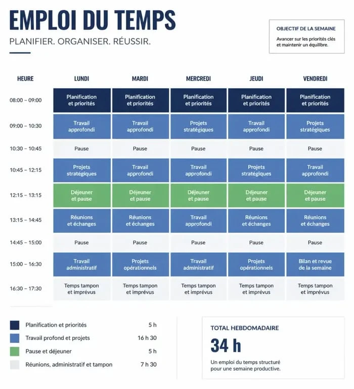Méthode du time blocking pour améliorer la productivité au travail