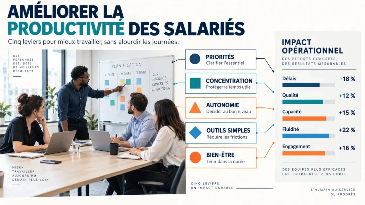 Améliorer la productivité des salariés grâce aux leviers de management, d’organisation et de bien-être