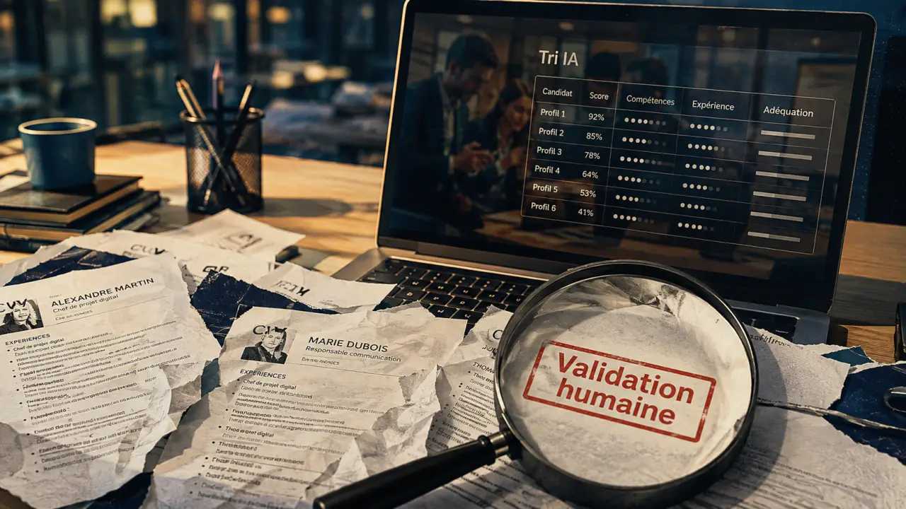 Intelligence artificielle recrutement : validation humaine des CV
