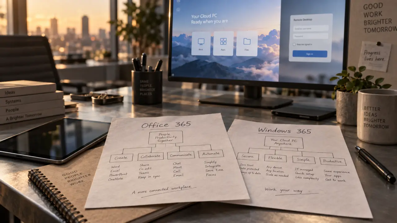 Office 365 cloud computing : suite et PC Cloud Windows 365
