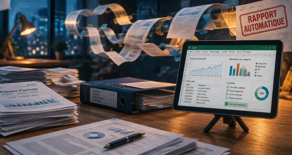 Automatisation reporting excel avec contrôles fiables et Excel sur tablette