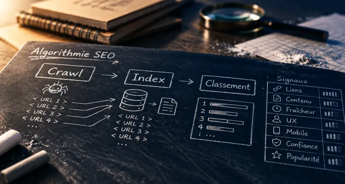 Formation algorithmie des moteurs de recherche en ligne : crawl, index, classement