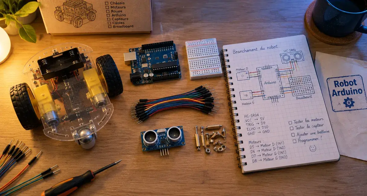 Kit robotique Arduino : robot en kit immobilisé