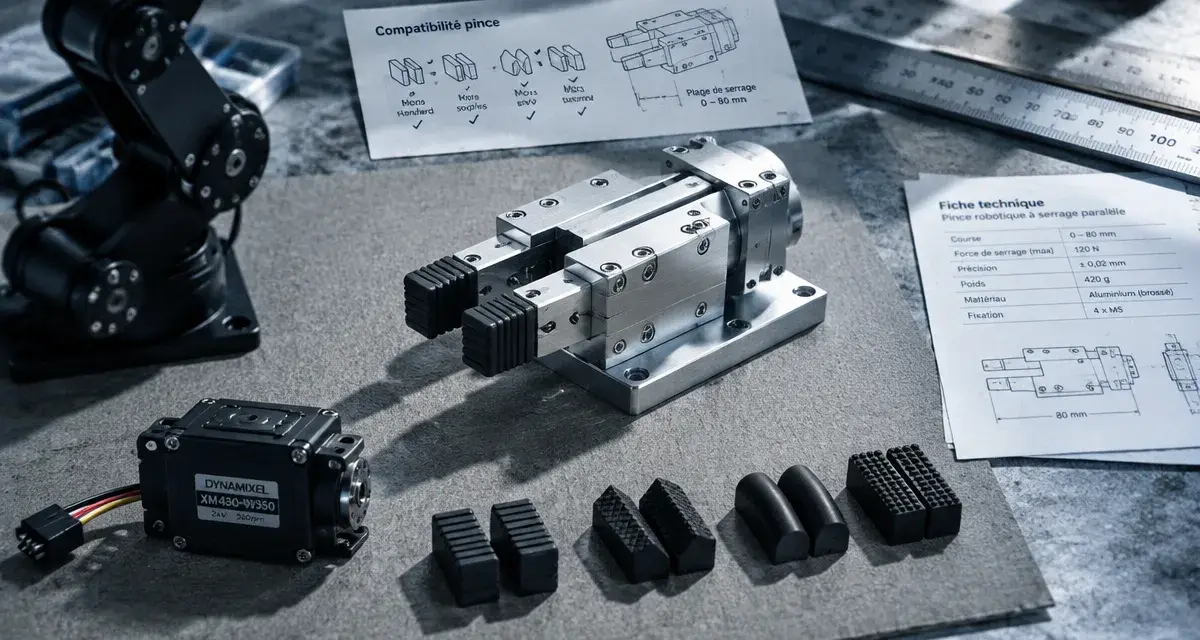 Pince robotique sur établi : vérifiez les 4 compatibilités avant montage