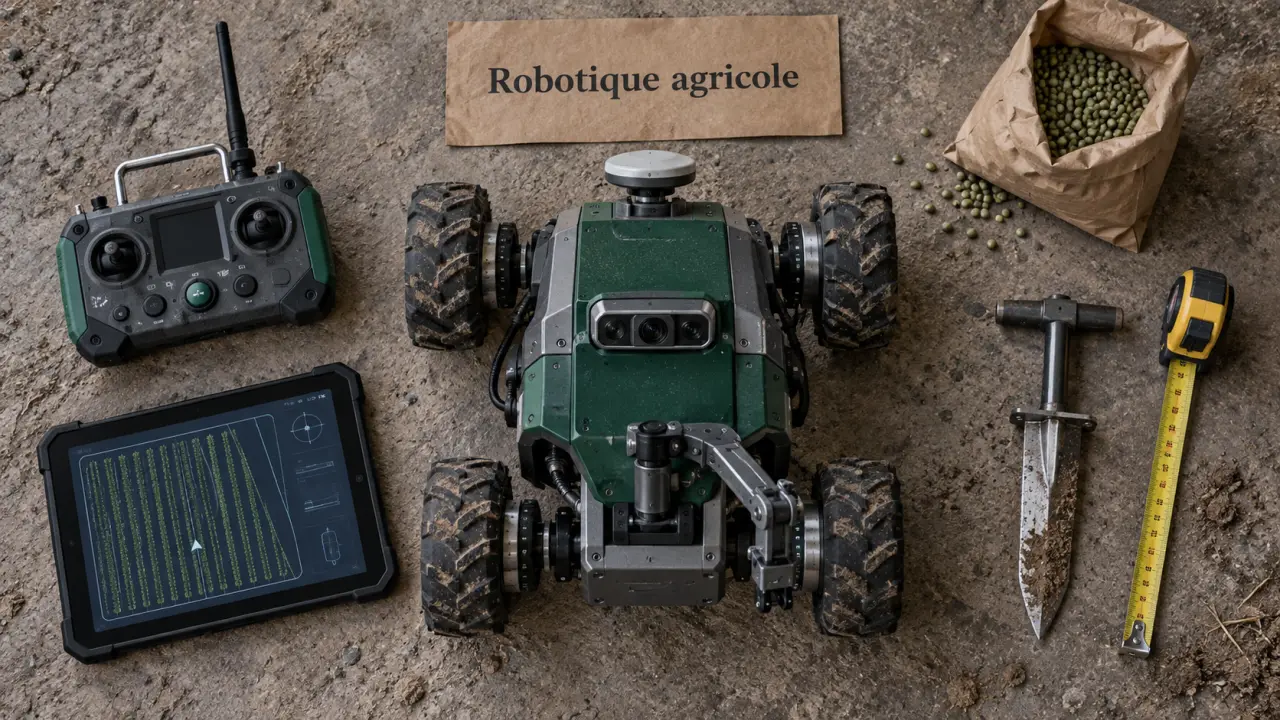 Robotique agricole : robot compact en ferme, semis et capteurs sol